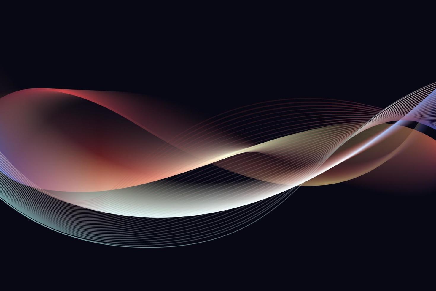 Fondo de línea abstracta de onda, ondas modernas. vector