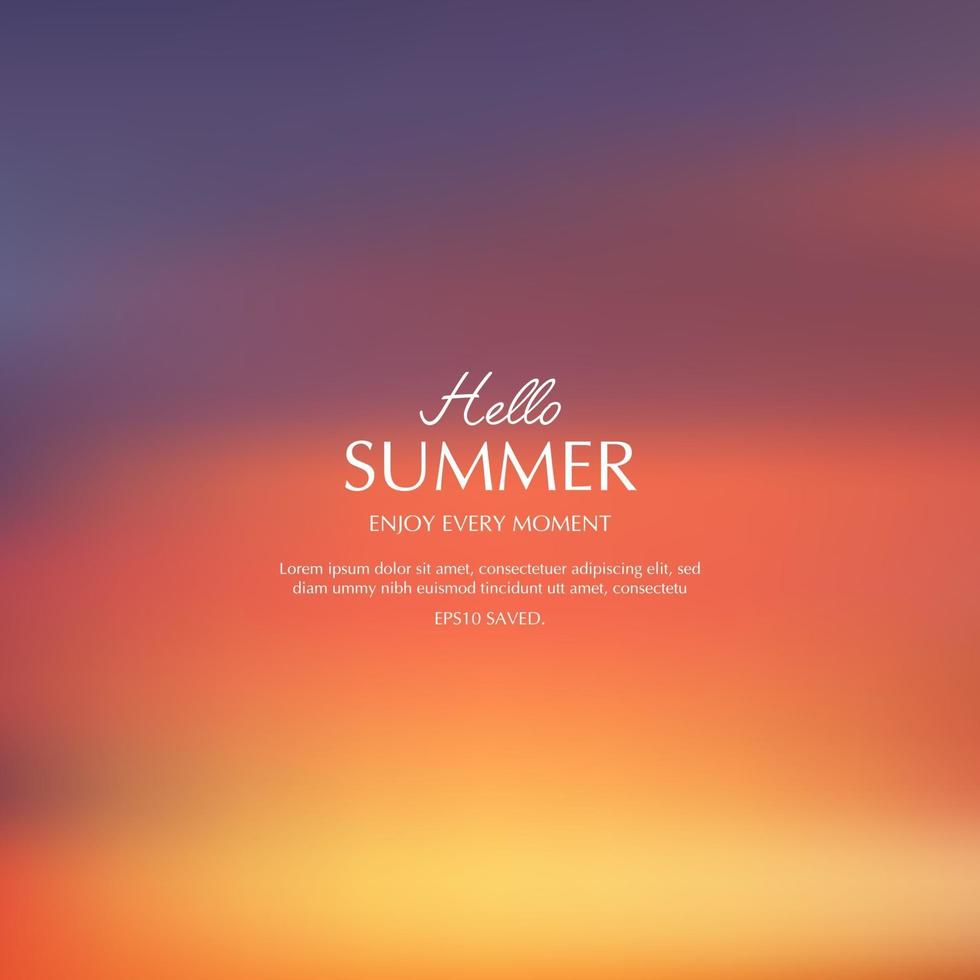 summer background, blurred toropical summer backdrop vector