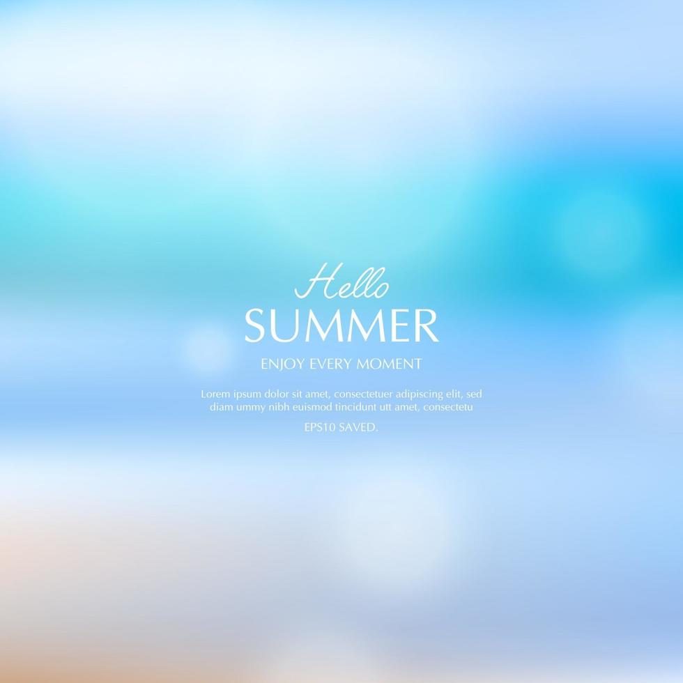 summer background, blurred toropical summer backdrop vector
