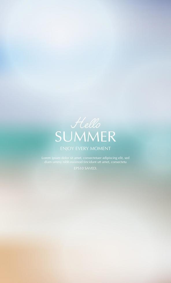 summer background, blurred toropical summer backdrop vector