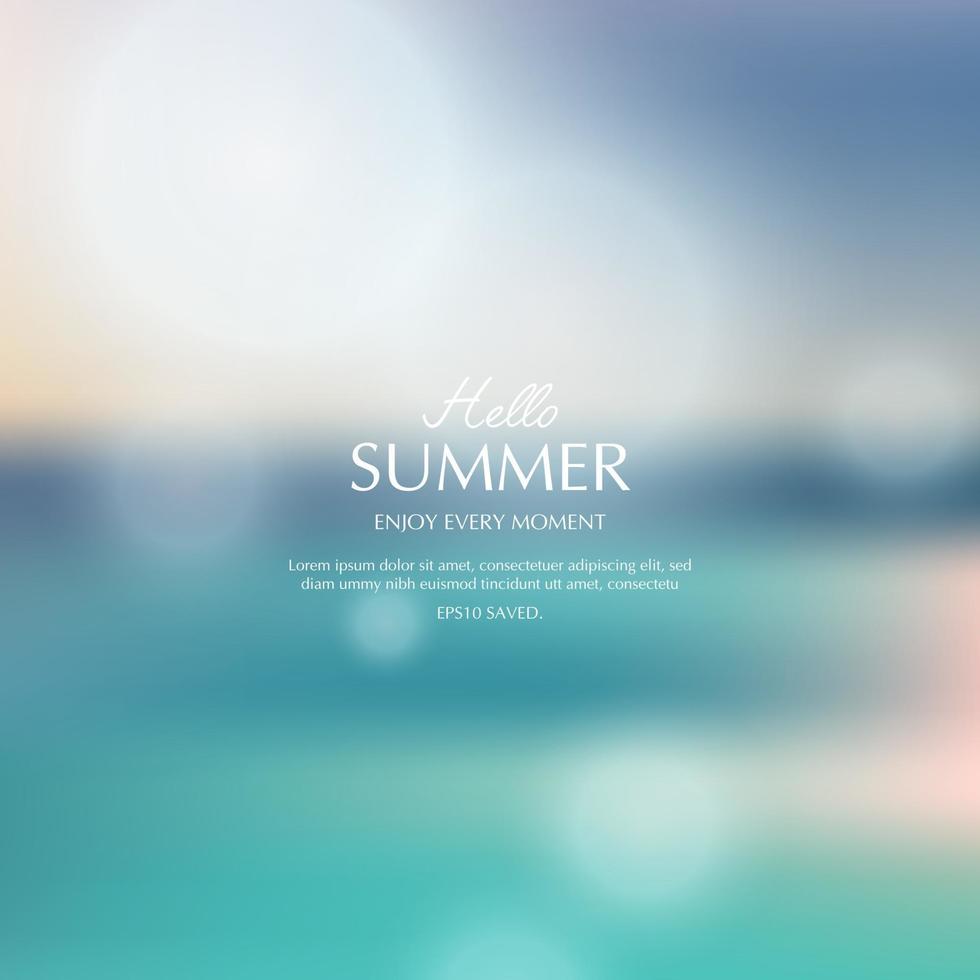 summer background, blurred toropical summer backdrop vector
