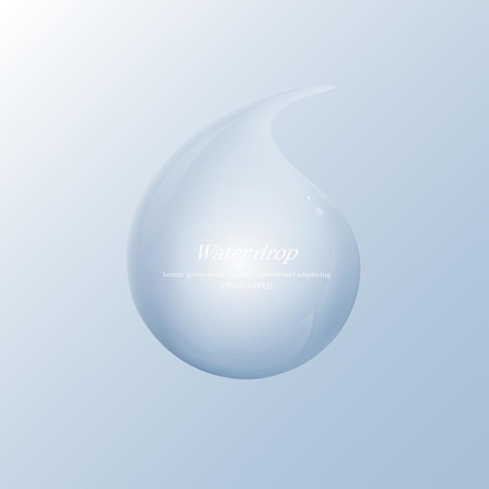 transparent water droplets , water drop object. vector