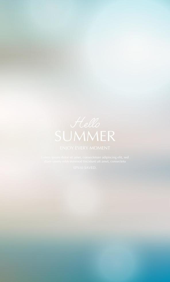 summer background, blurred toropical summer backdrop vector