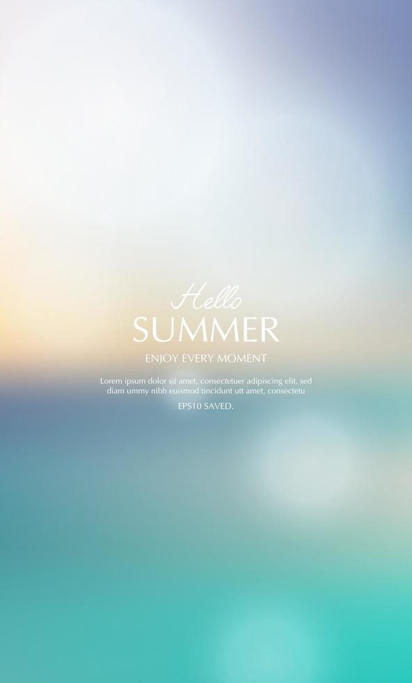 summer background, blurred toropical summer backdrop vector