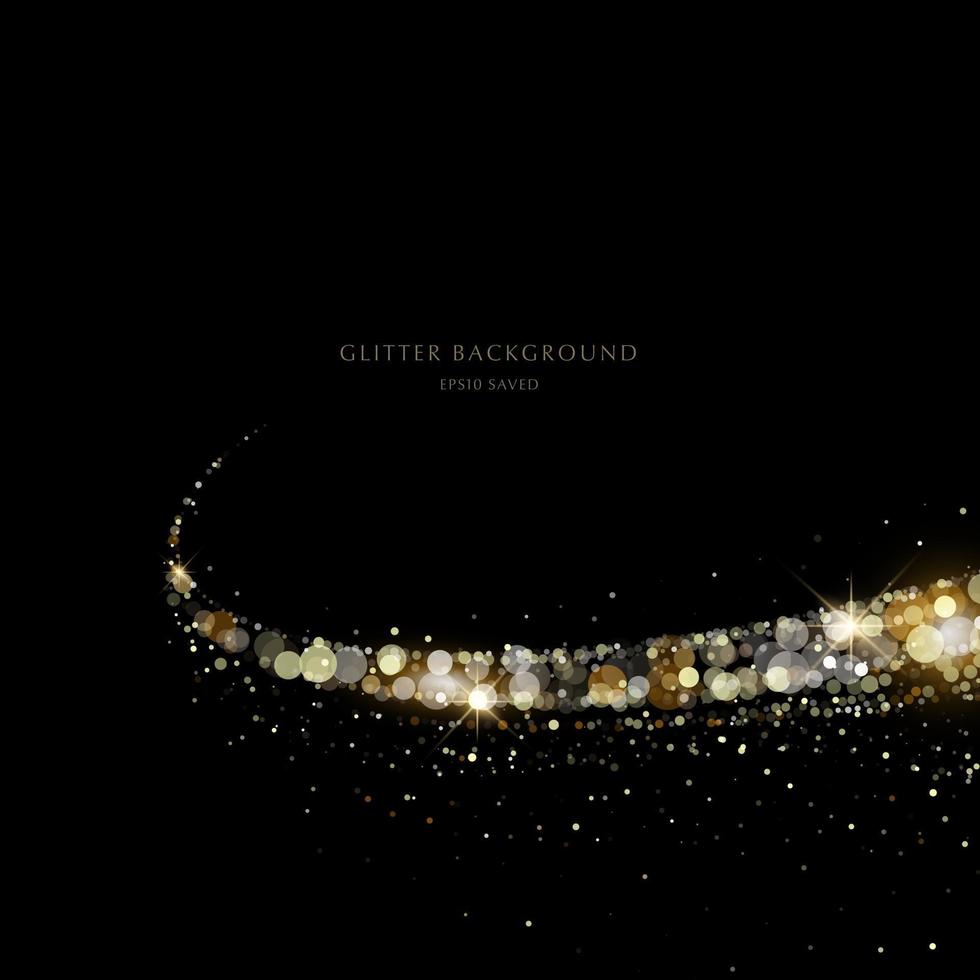 glitter background, luxury gold stardust light vector