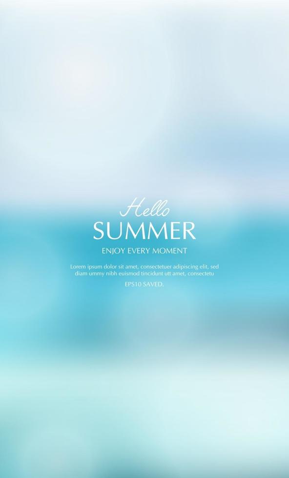 summer background, blurred toropical summer backdrop vector