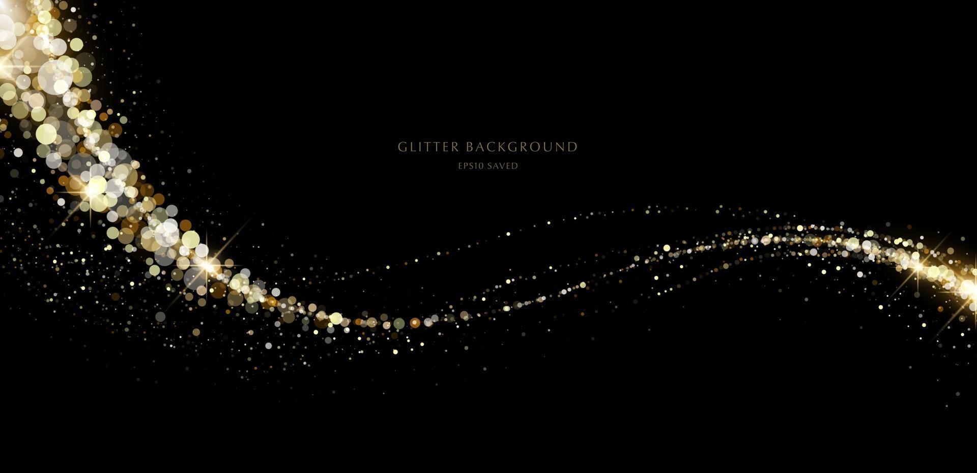 glitter background, luxury gold stardust light vector