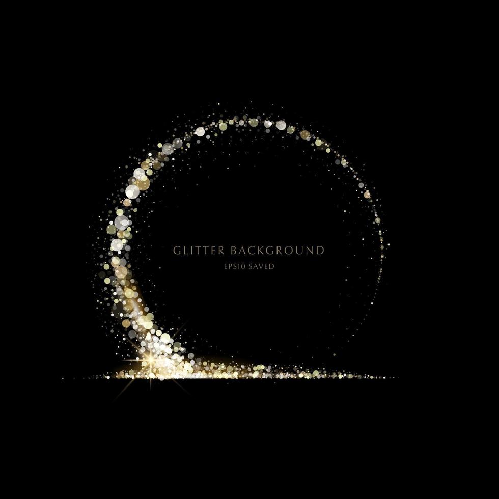 glitter background, luxury gold stardust light vector