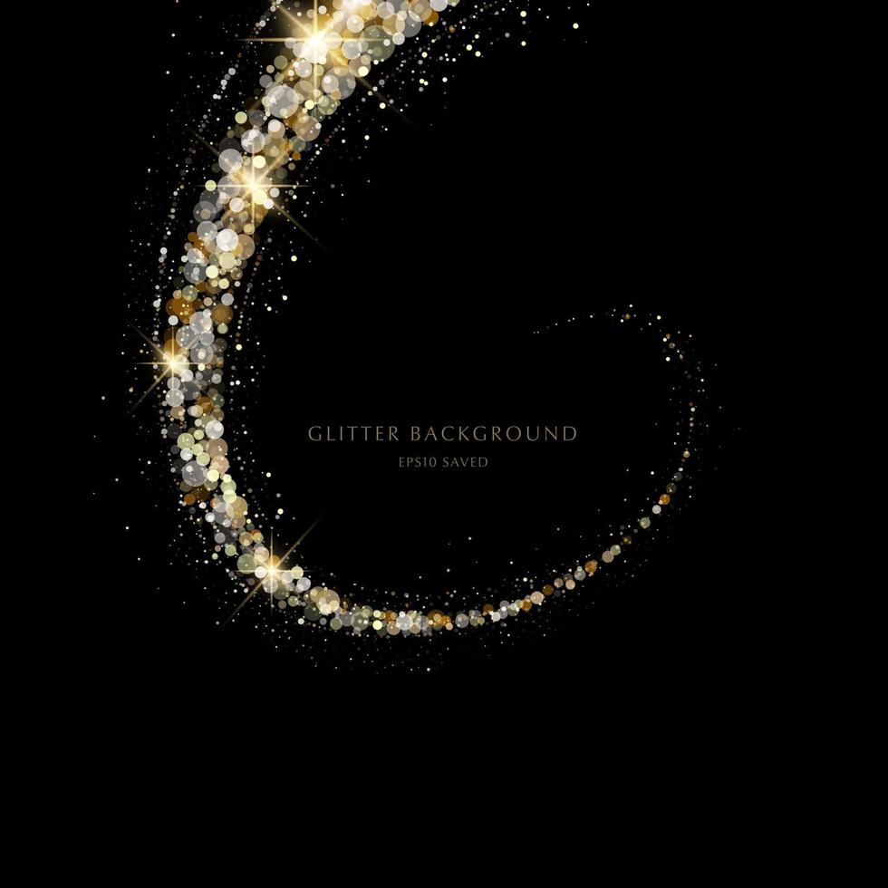 glitter background, luxury gold stardust light vector