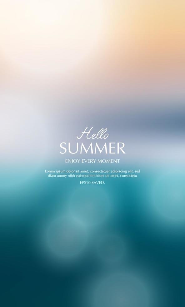 summer background, blurred toropical summer backdrop vector