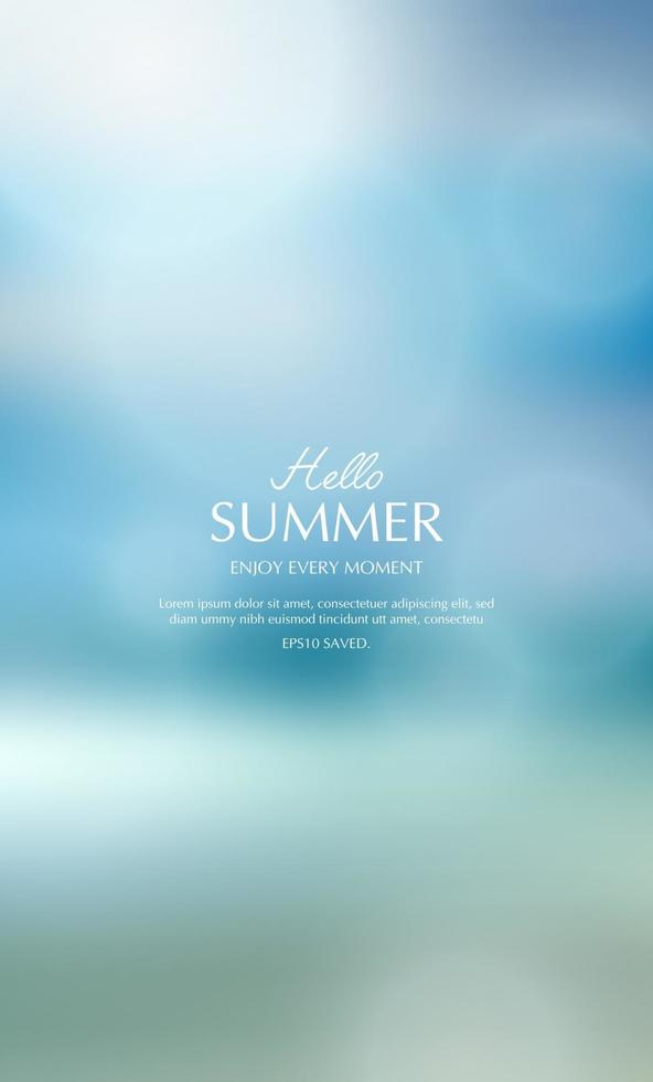 summer background, blurred toropical summer backdrop vector