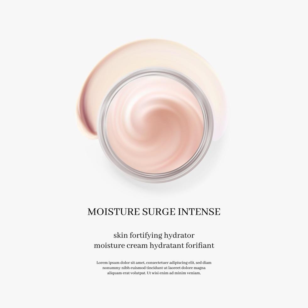 cosmetic display podium,cosmetic ads with transparent color disc. vector