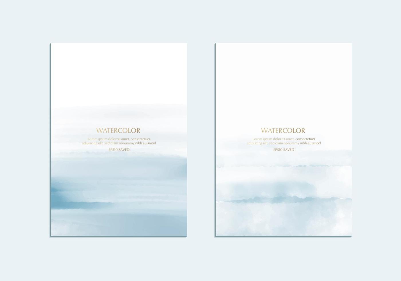 Watercolor background with blue background, soft drawing texture vector