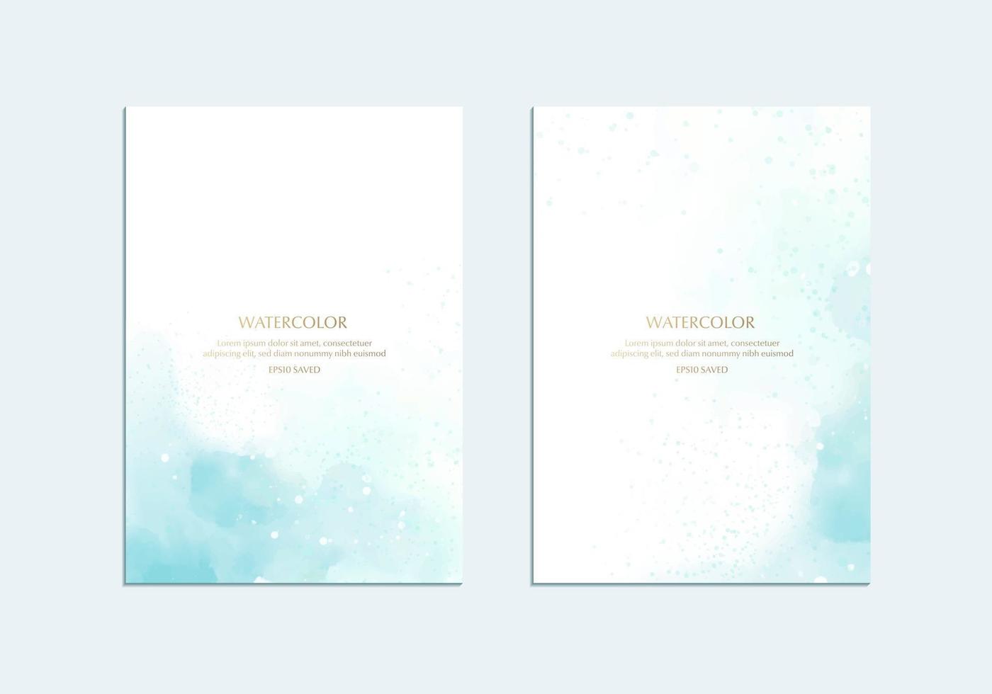 Watercolor background with blue background, soft drawing texture vector