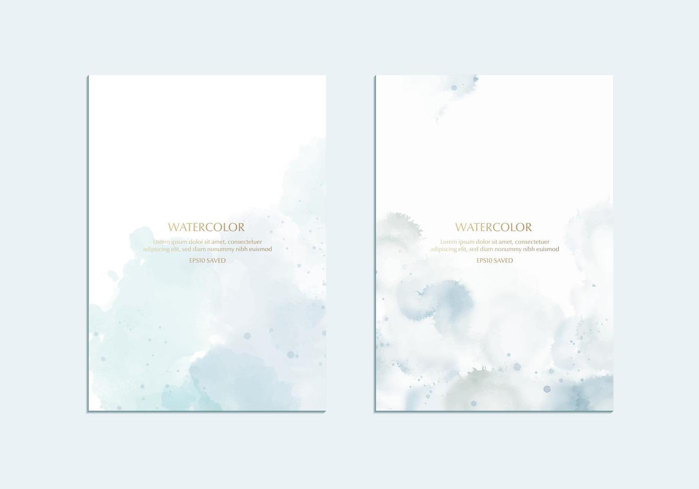 Watercolor background with blue background, soft drawing texture vector