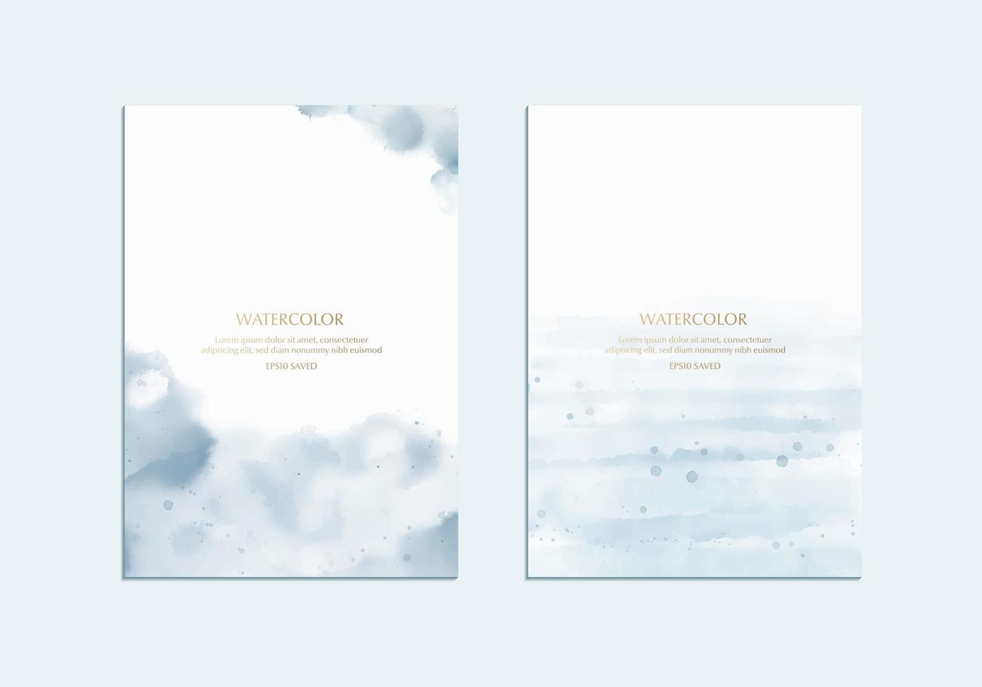 Watercolor background with blue background, soft drawing texture vector