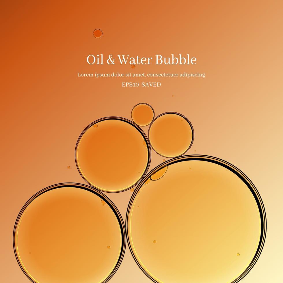 oil drops on a water surface abstract background. vector