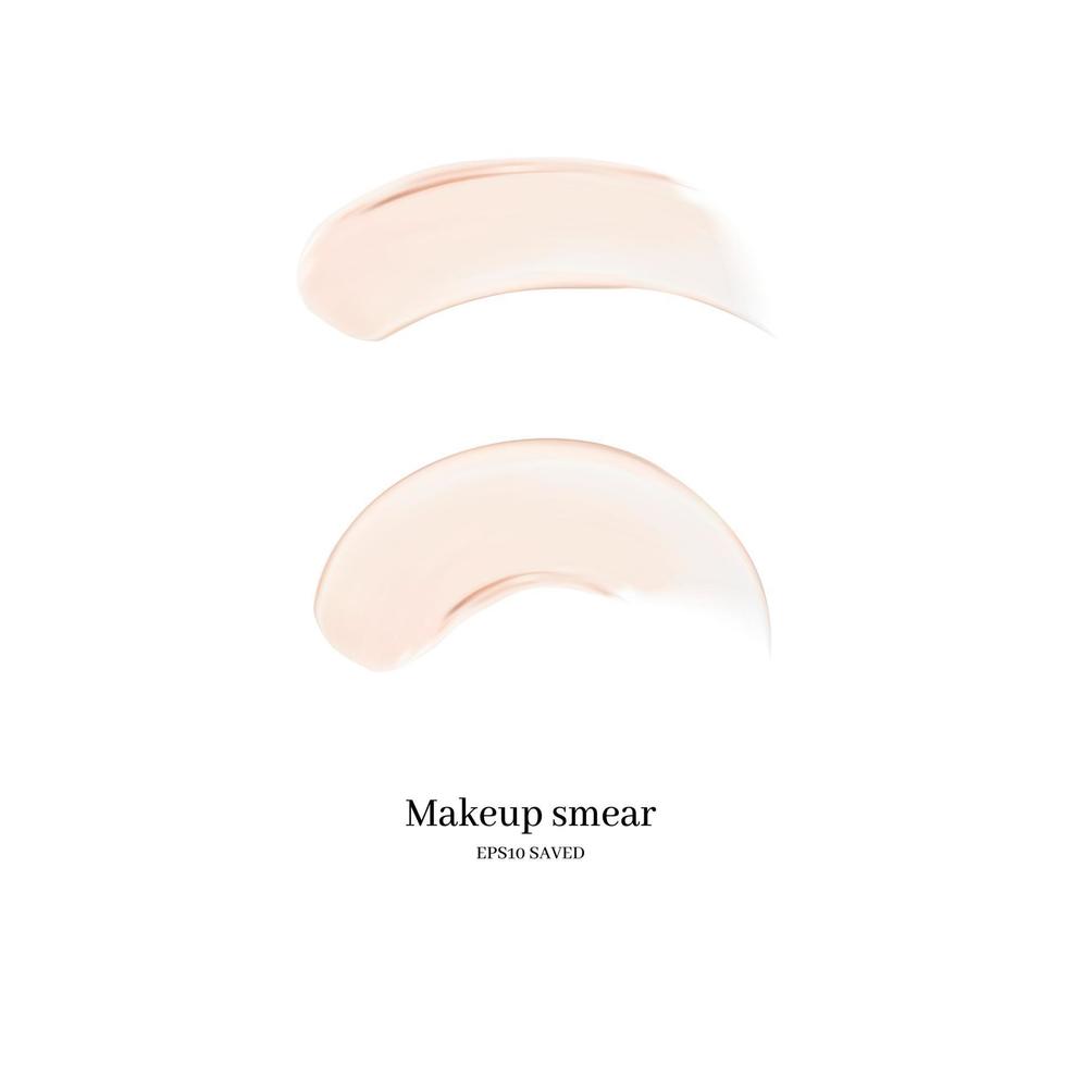 cosmetic cream smear isolated on white background. vector