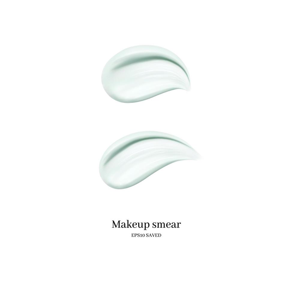 cosmetic cream smear isolated on white background. vector