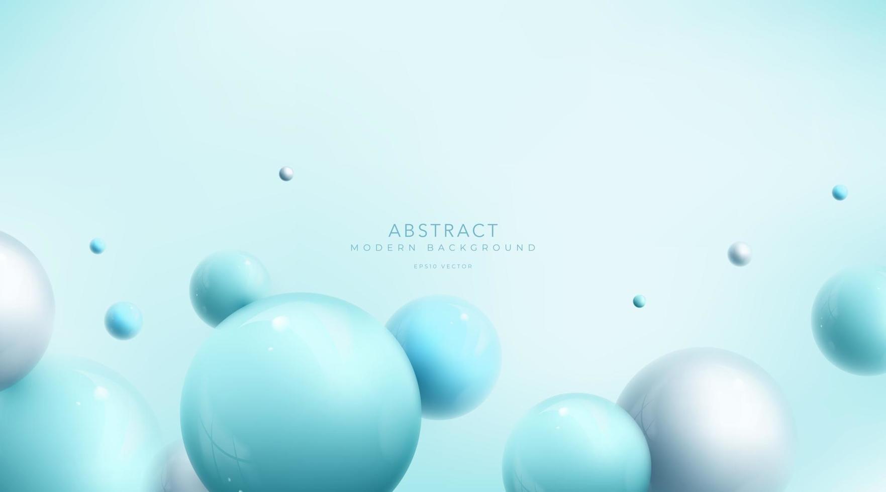 abstract 3D balls composition. Sphere with blur effect. vector