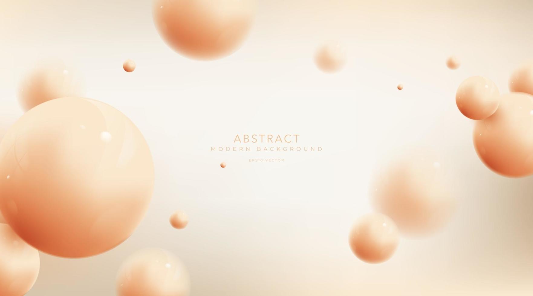 abstract 3D balls composition. Sphere with blur effect. vector