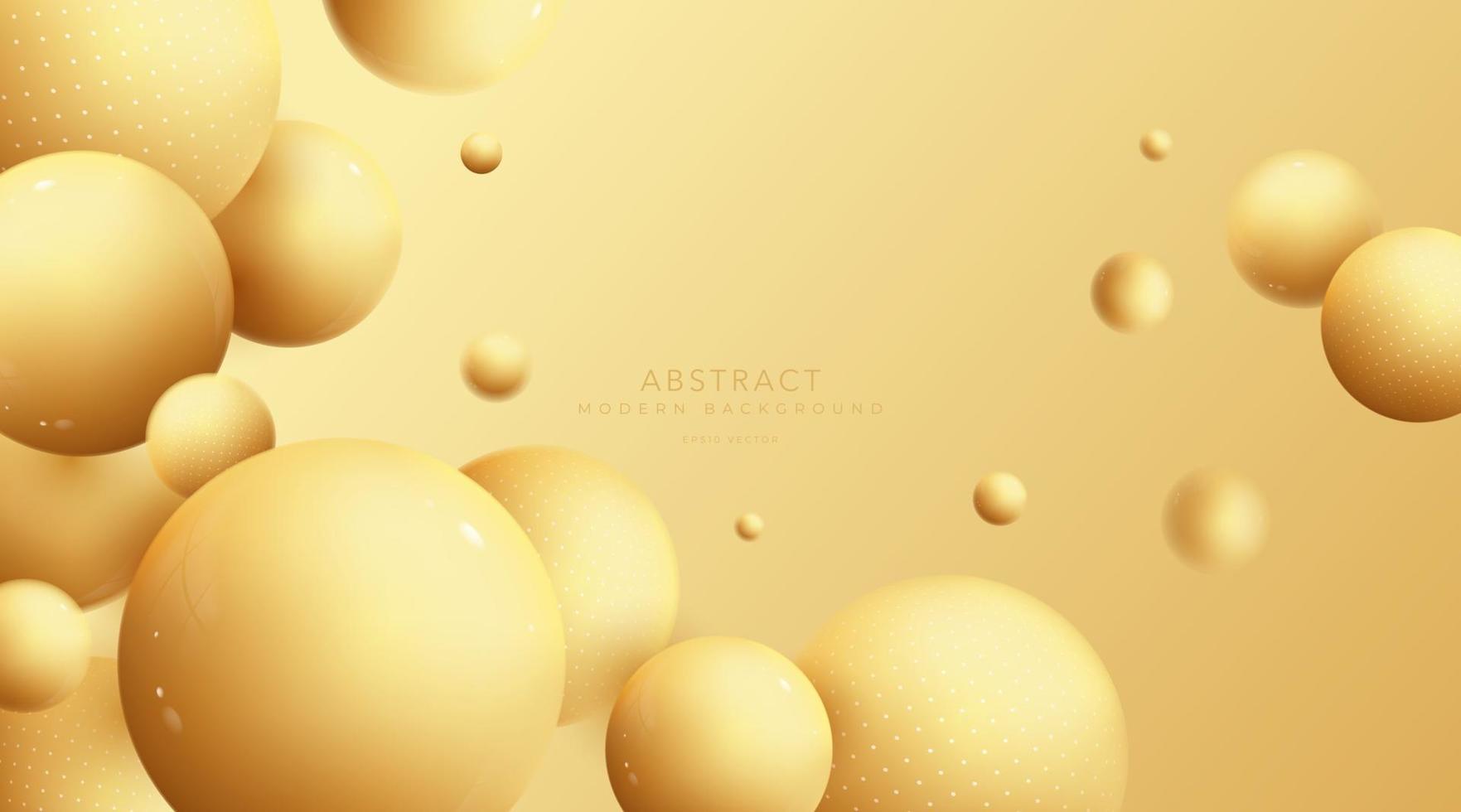 abstract 3D balls composition. Sphere with blur effect. vector