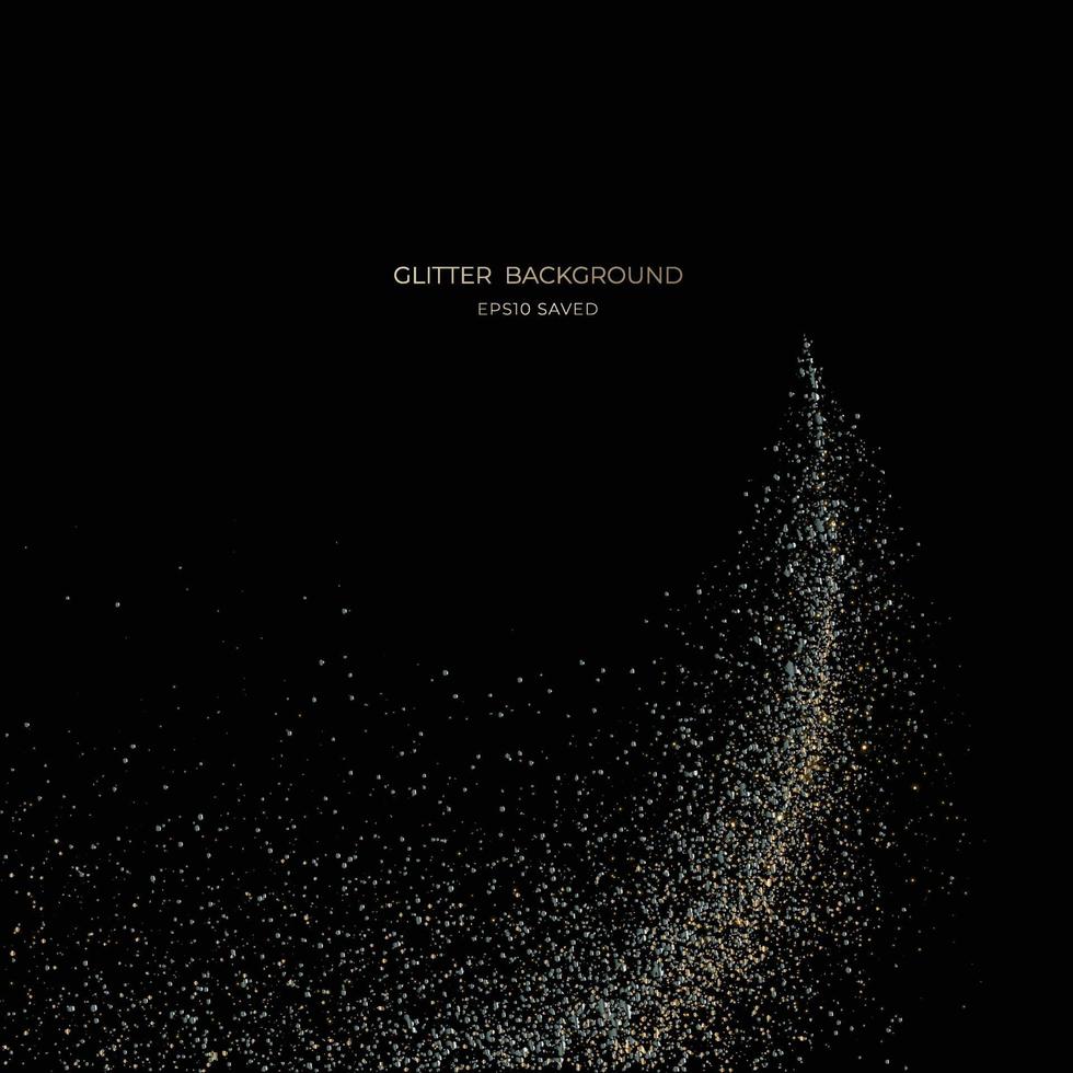 gold stardust light, glitter background vector