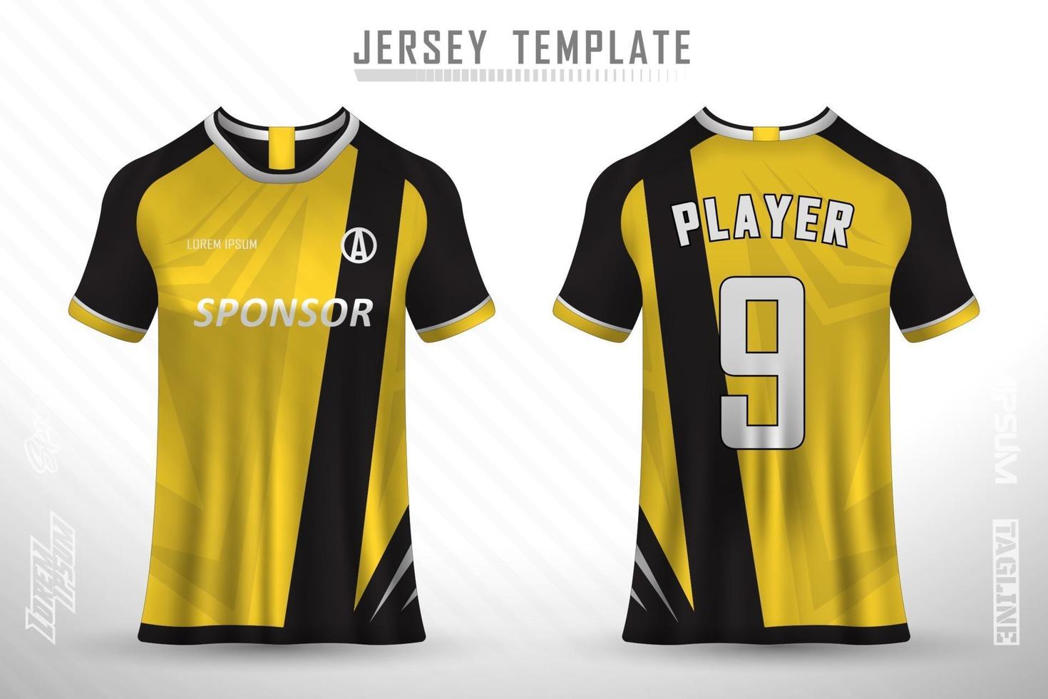 Sports jersey and t-shirt template sports jersey design vector mockup.