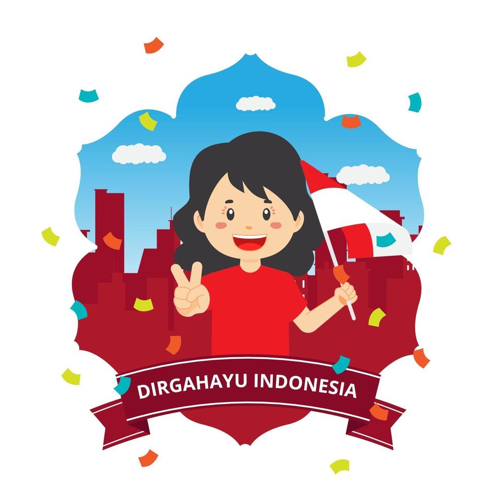 Independence Day Banner With Character vector