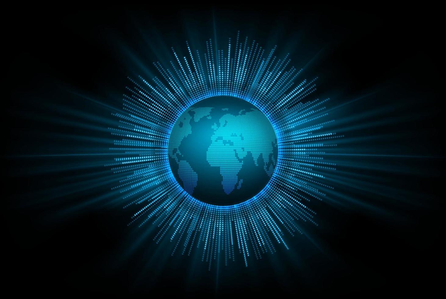 world binary circuit board future technology, blue hud cyber security vector