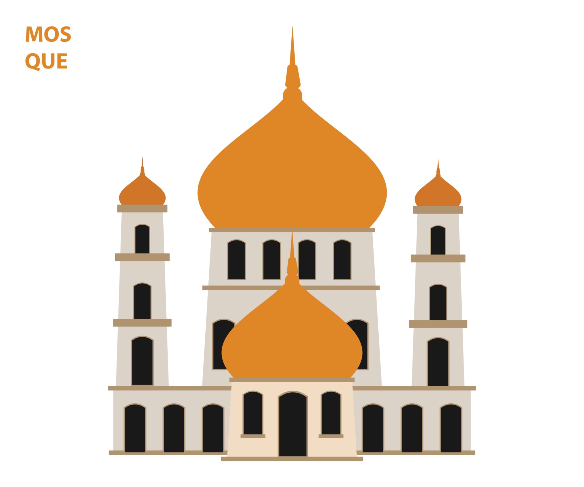 mosque vector design free download 3144105 Vector Art at Vecteezy