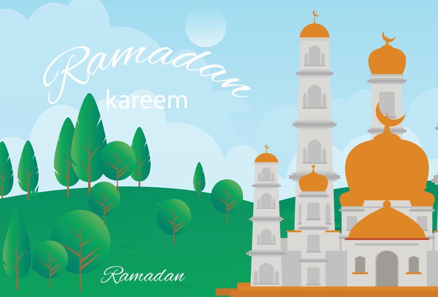 ramadan kareem fondo ilustración descargar arte vector