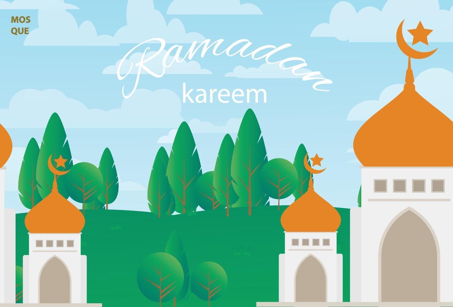 ramadan background illustration free download vector