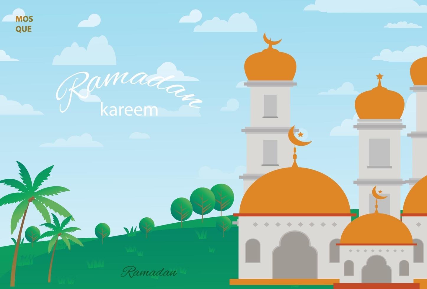 ramadan kareem fondo ilustración descargar arte vector