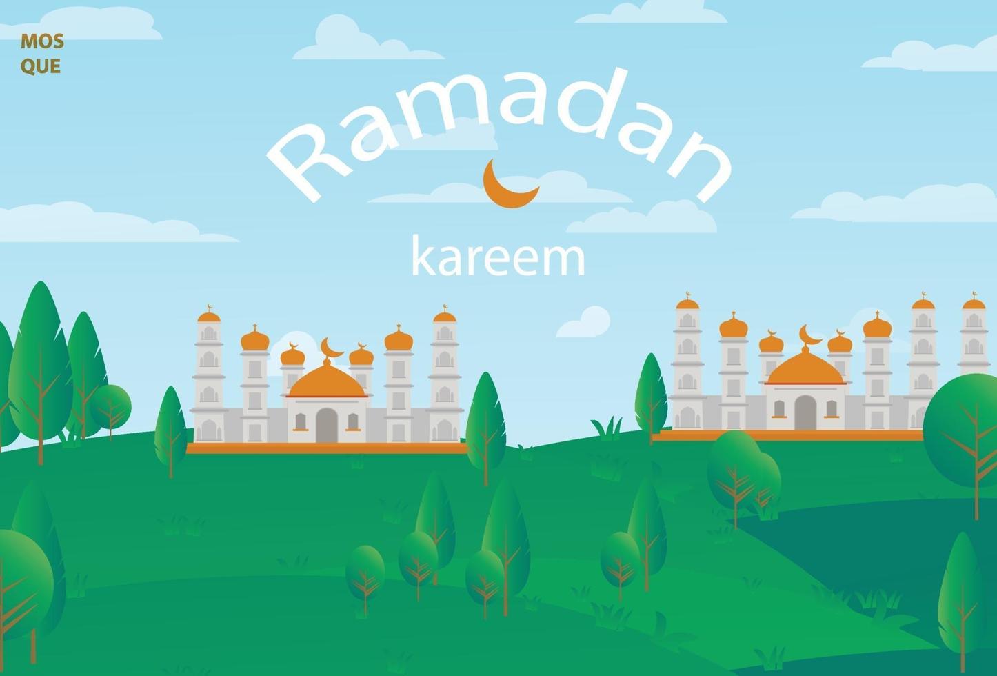 ramadan kareem fondo ilustración descargar arte vector