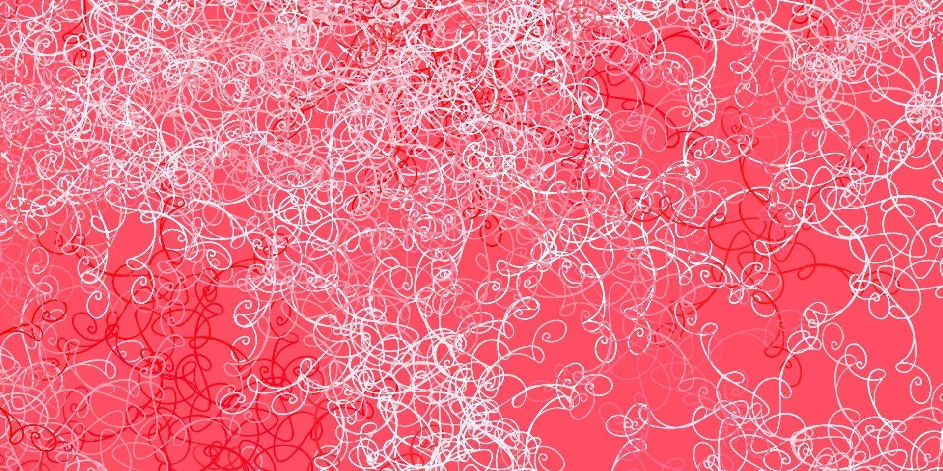 Light Red vector background with bent lines.