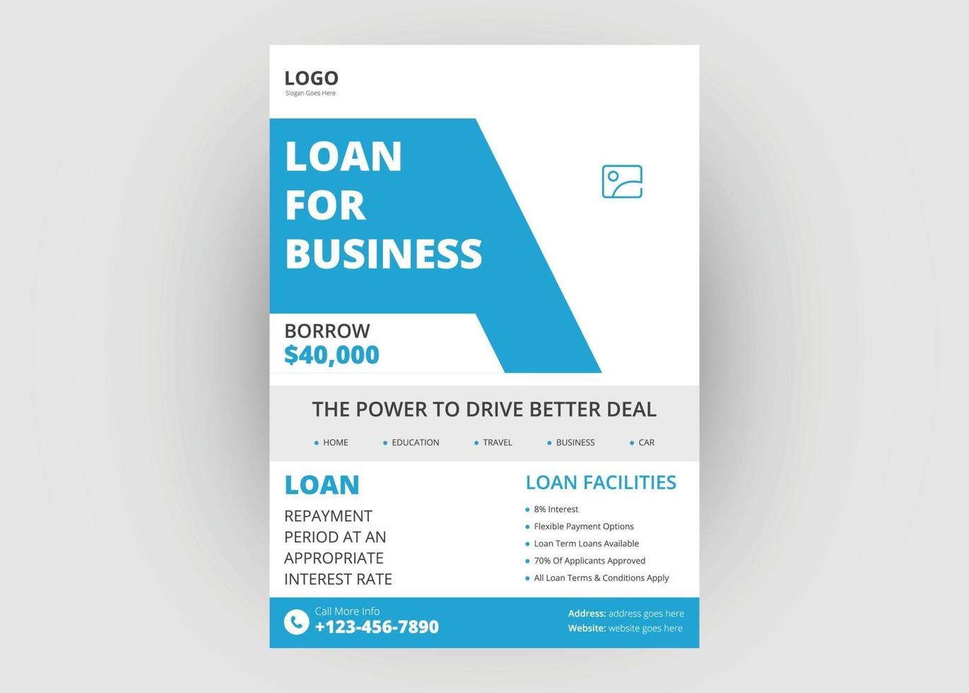 Loan service flyer template 3145441 Vector Art at Vecteezy