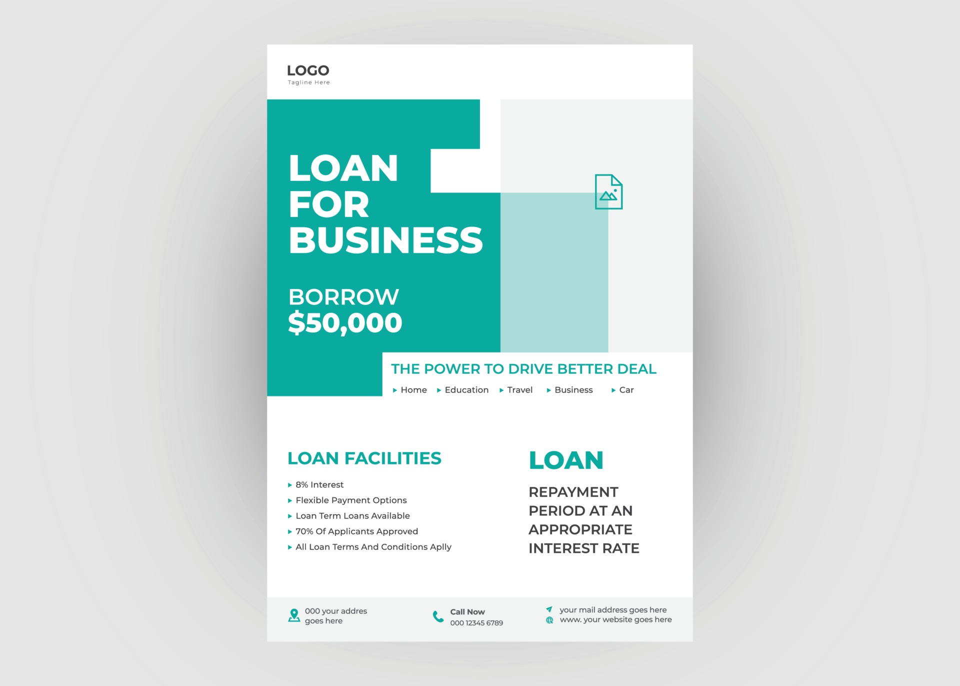 Loan service flyer template 3145442 Vector Art at Vecteezy