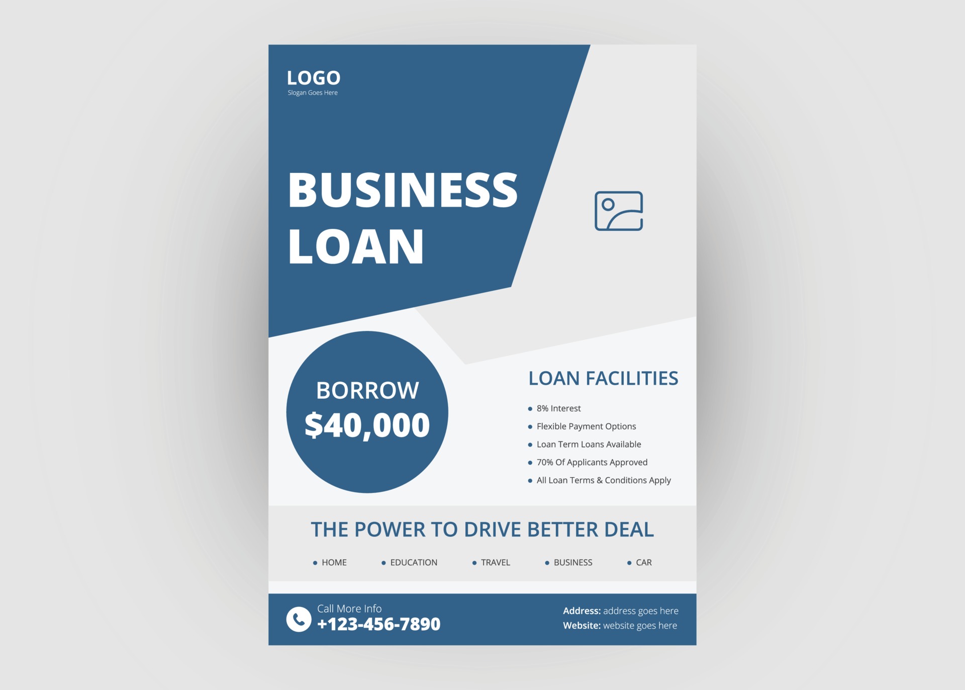 Loan service flyer template 3145448 Vector Art at Vecteezy