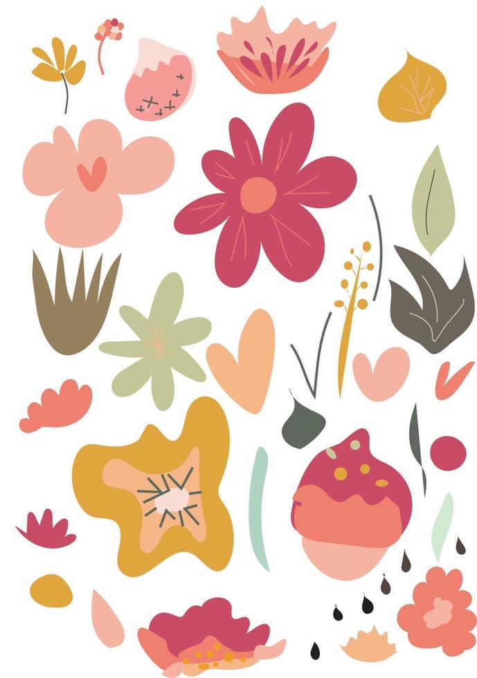 ilustración vectorial floral rústico vector