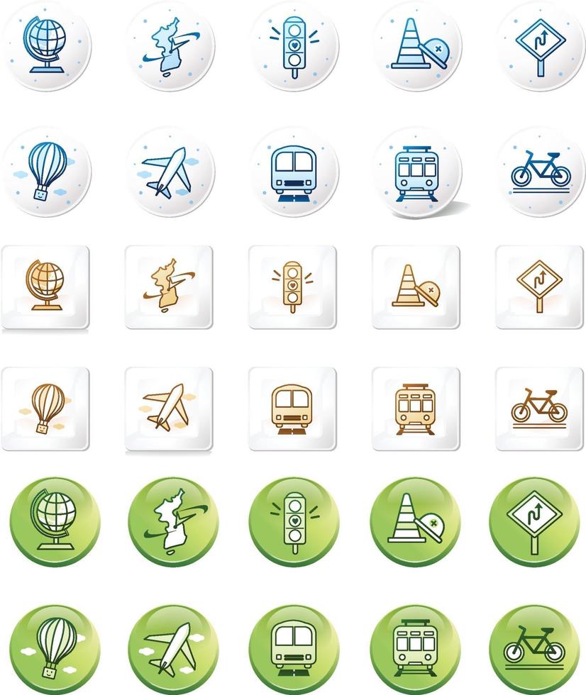 public trasporation with button icon vector