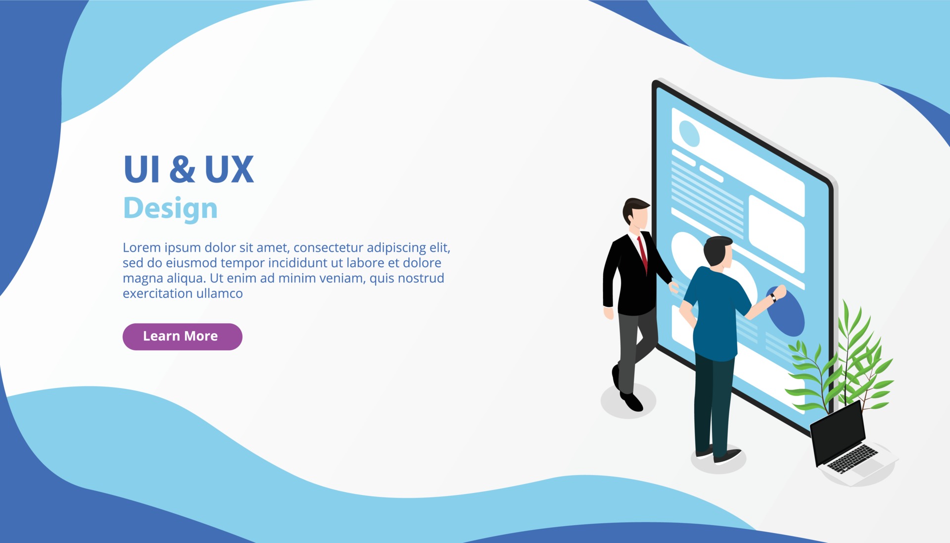 ui ux user interface and user experience banner website 3145816 Vector