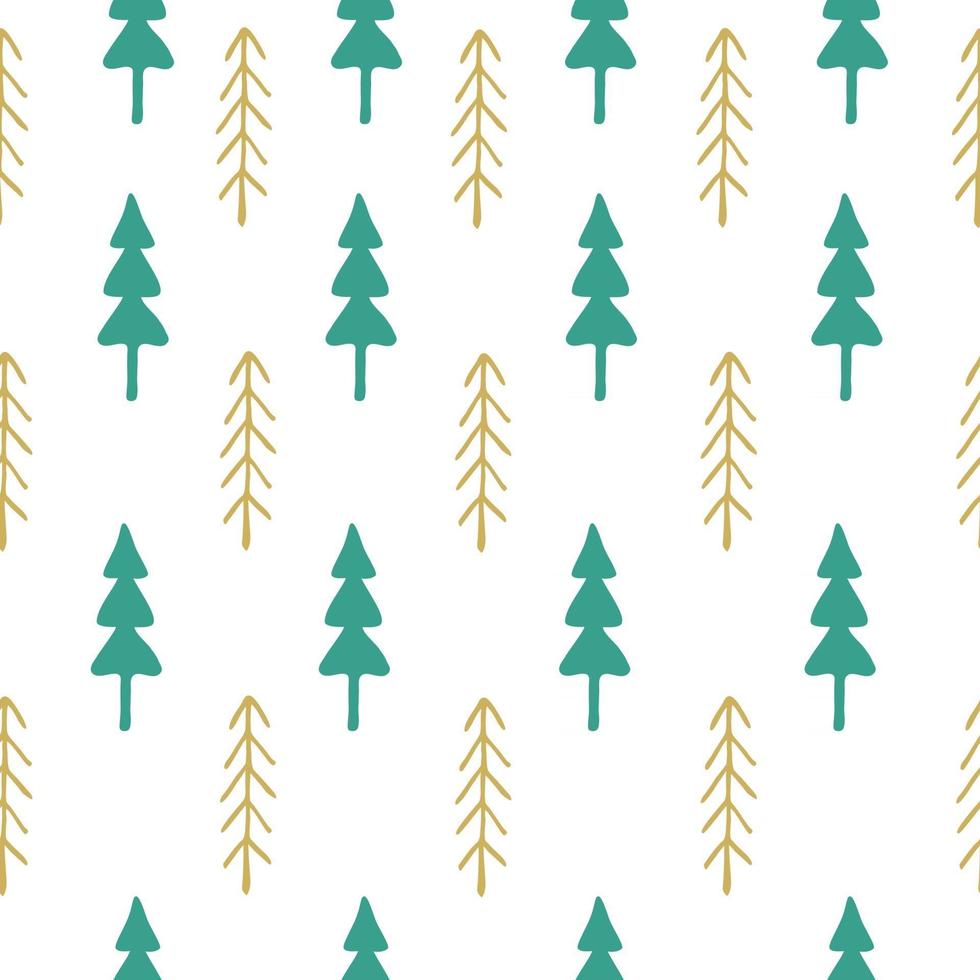 Fir tree seamless pattern colorful. vector