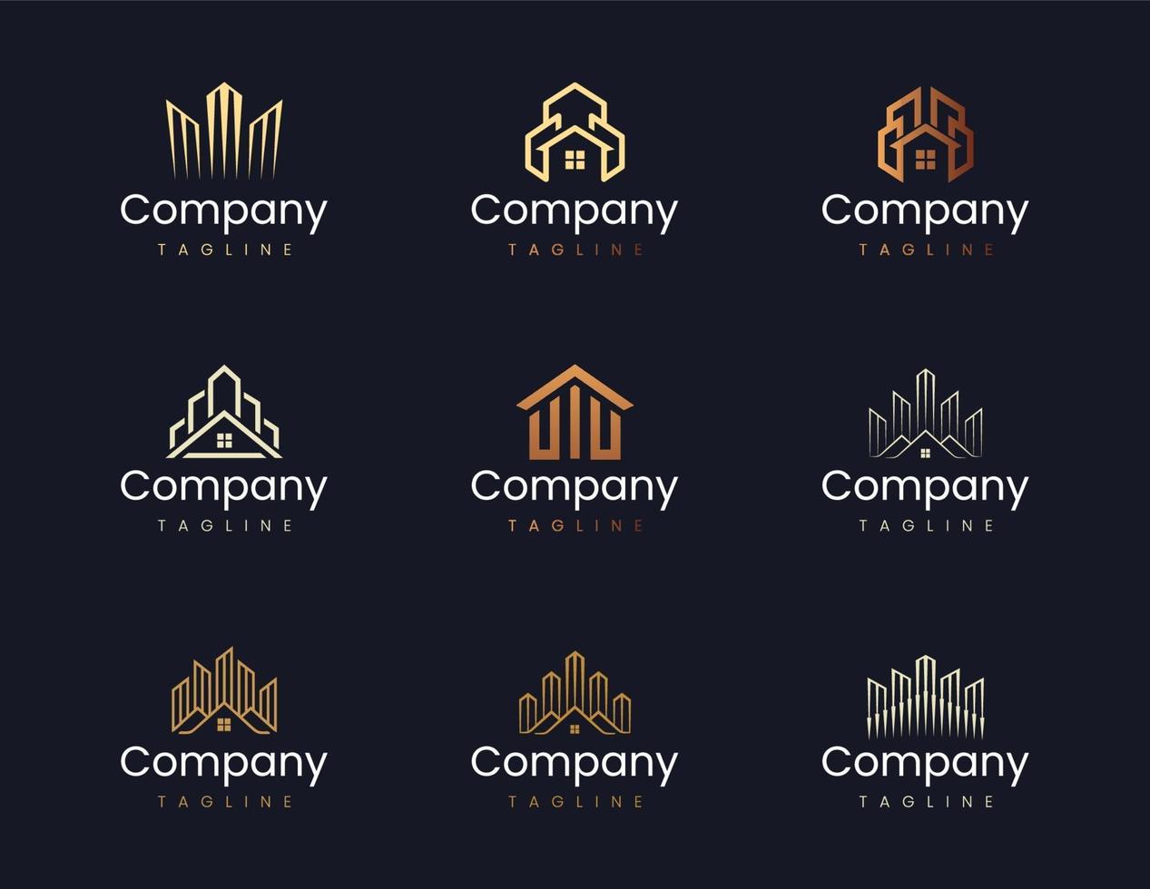 plantilla de diseño de logotipo de construcción y construcción vector