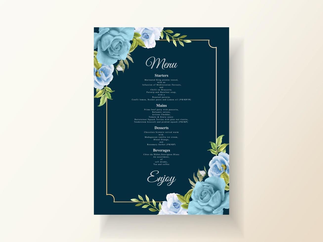 elegante tarjeta de invitación de boda floral acuarela vector