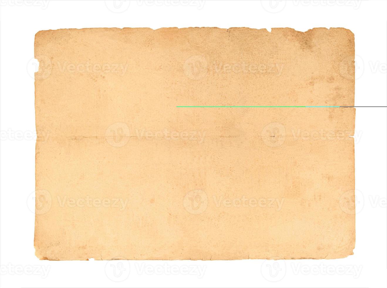 Old sheet of paper isolated on a white background. photo