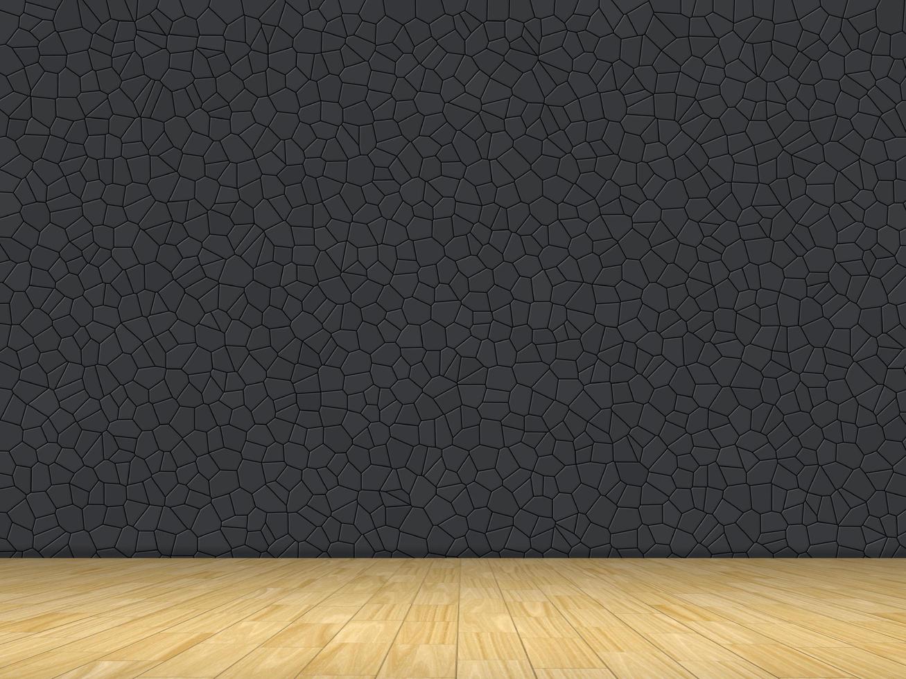 Darkgrey mosaic wall wooden floor product display background photo