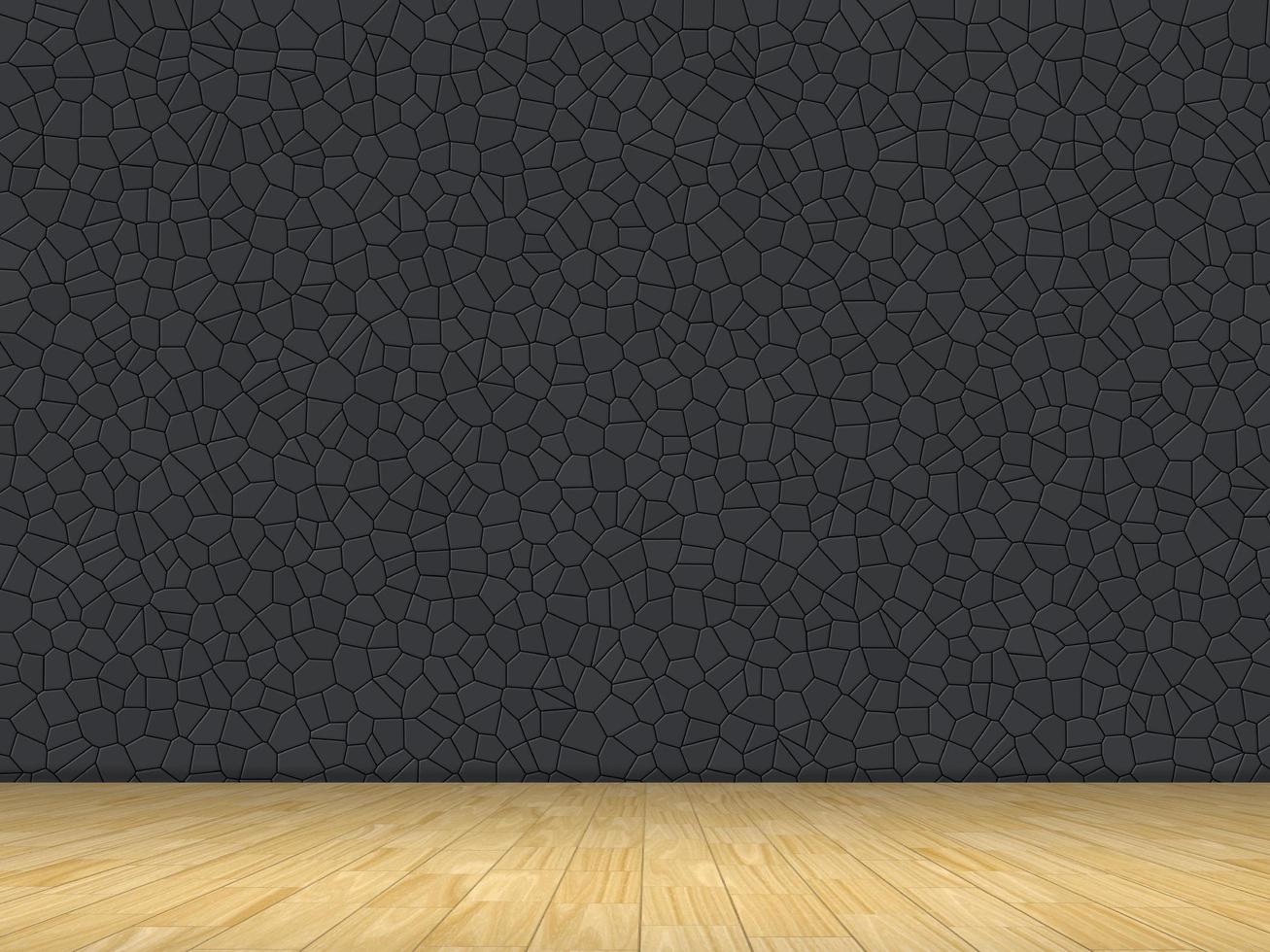 Fondo de exhibición de producto de piso de madera de pared de mosaico gris oscuro foto