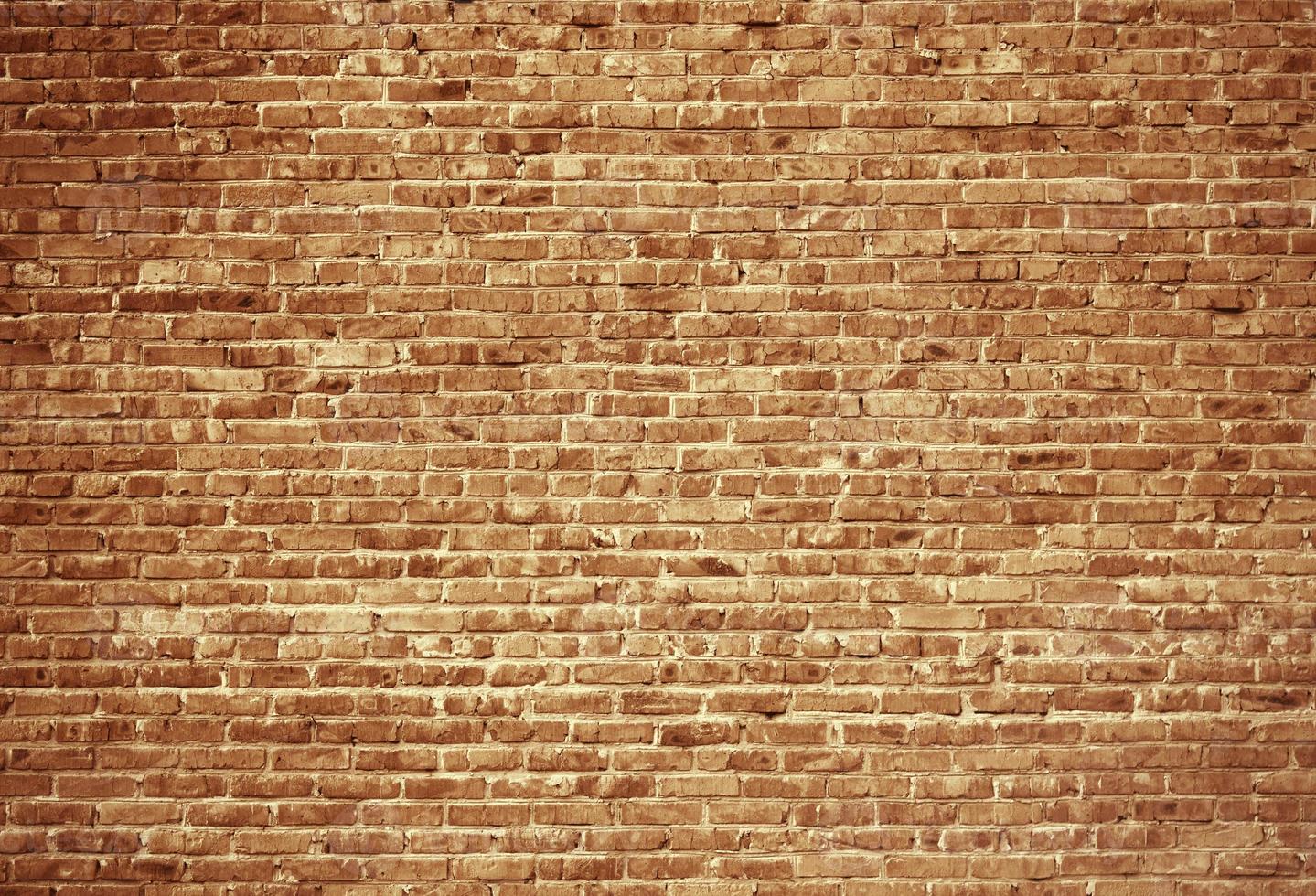 Grunge Brown Brick Wall Background. Aged Texture photo