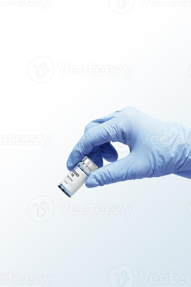 3d render vaccination, coronavirus vaccine. photo